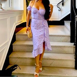 Purple with small flowers two piece set🌸